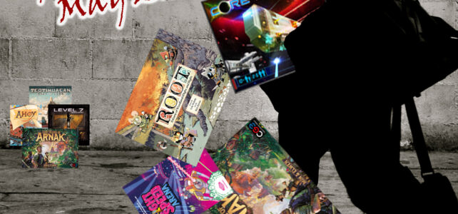 Man with games falling out of his bag