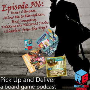 Pick Up & Deliver Cover, Man with games falling out of his bag