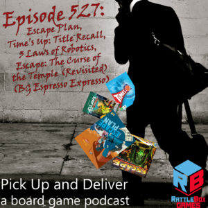 Pick Up & Deliver coverr
Man with games falling out of his bag.