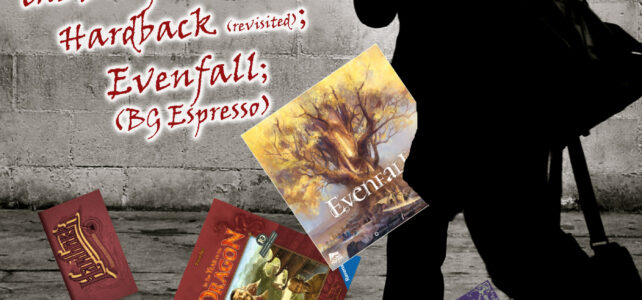 Pick Up & Deliver 758: In the Year of the Dragon; Parade; Evenfall; Hardback (revisited) Man with games falling out of his messenger bag