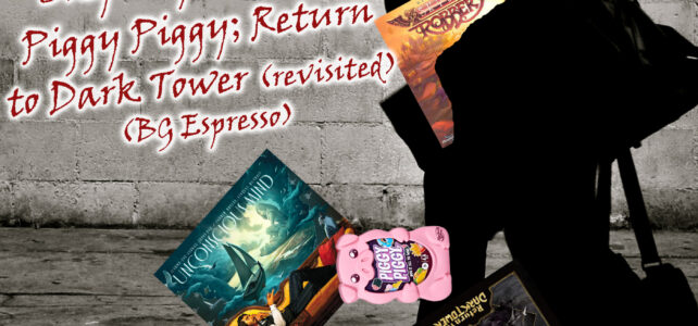 Man with games falling out of his bag.